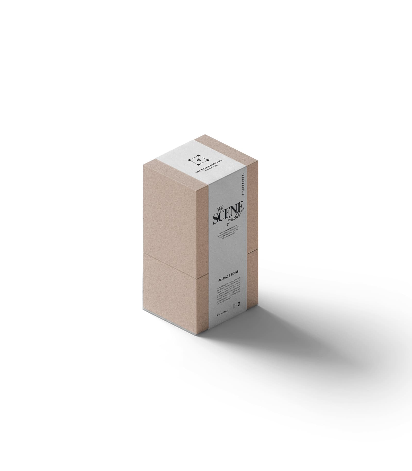 Mockup pink box isometric Mockup Pink Box Isometric