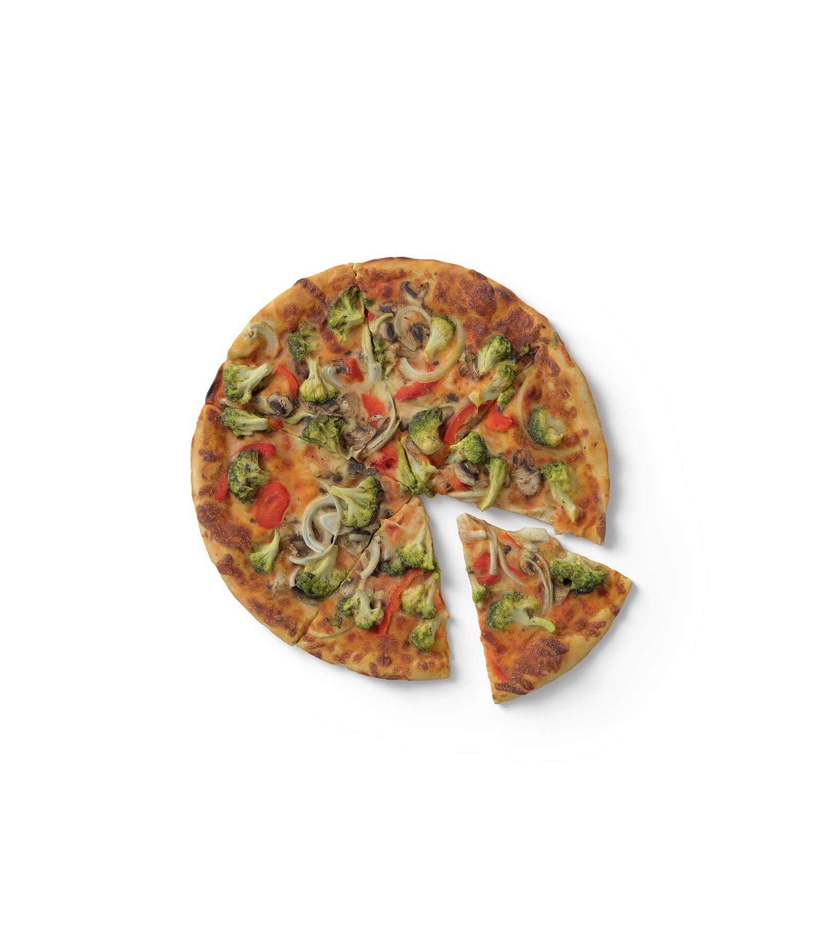 Mockup pizza with tomatoes and broccoli top Mockup Pizza With Tomatoes And Broccoli Top