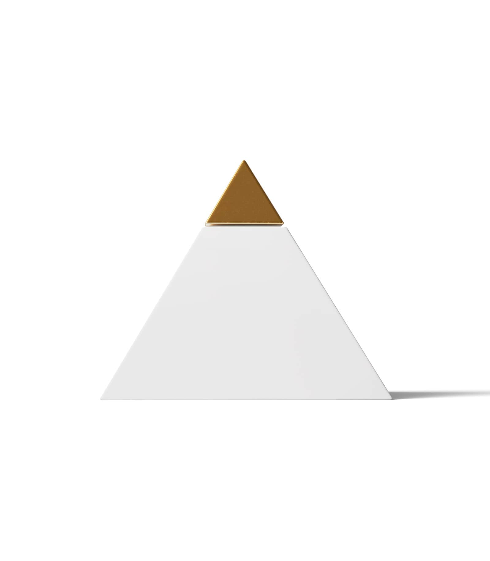 Mockup pyramid with golden tip front Mockup Pyramid With Golden Tip Front
