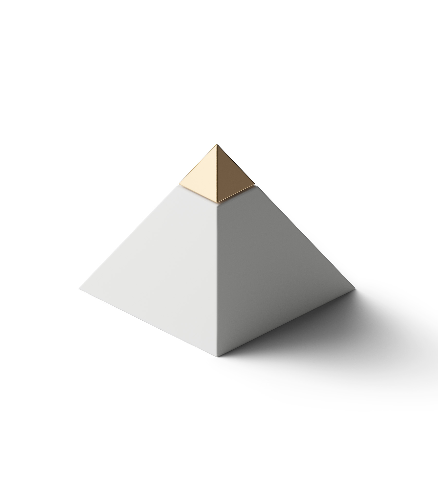Mockup pyramid with golden tip isometric Mockup Pyramid With Golden Tip Isometric