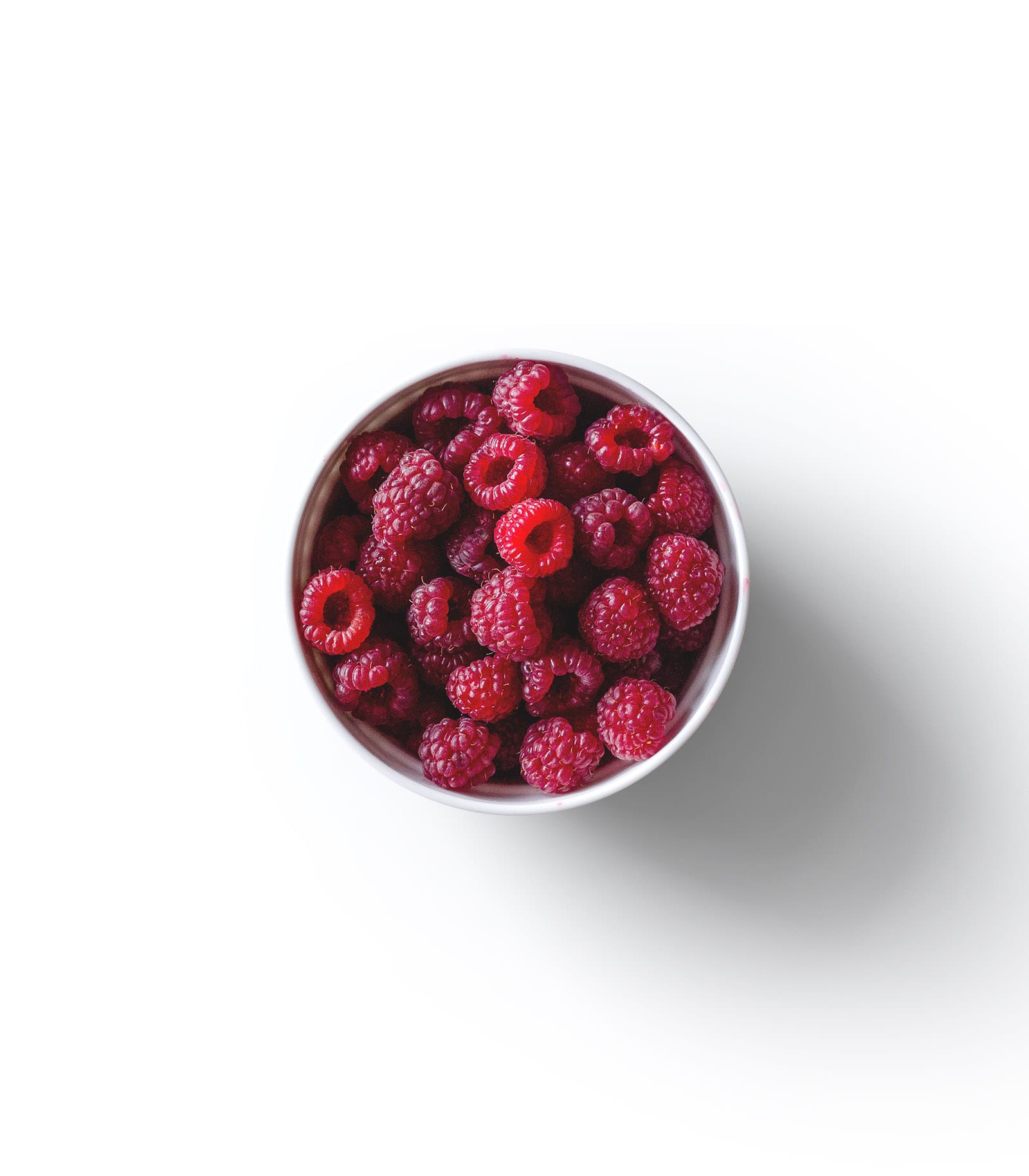 Mockup raspberries in bowl top Mockup Raspberries In Bowl Top