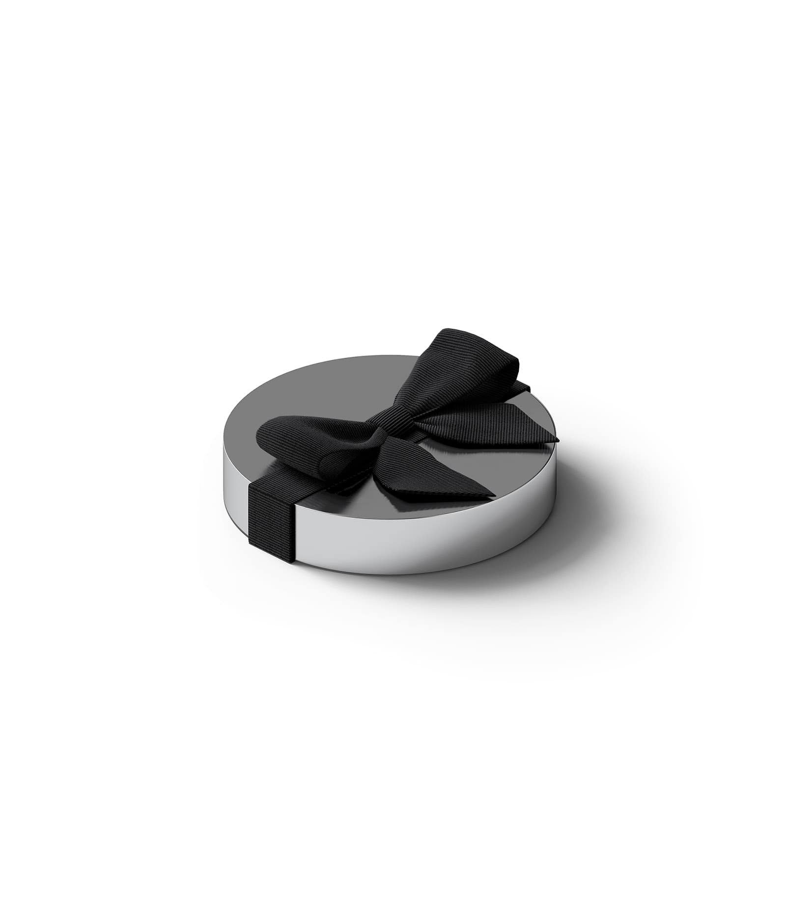 Mockup round box with bow isometric Mockup Round Box With Bow Isometric