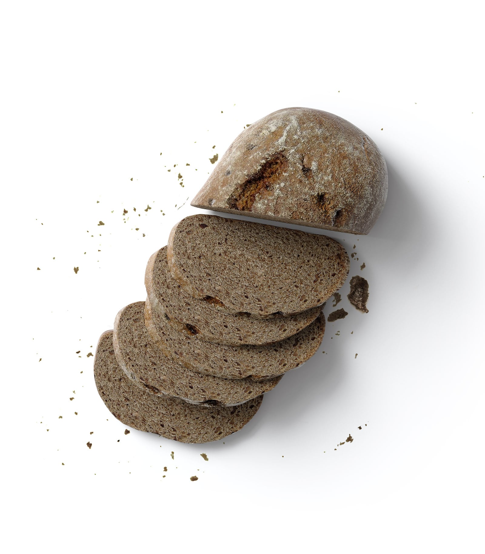 Mockup sliced brown bread top Mockup Sliced Brown Bread Top