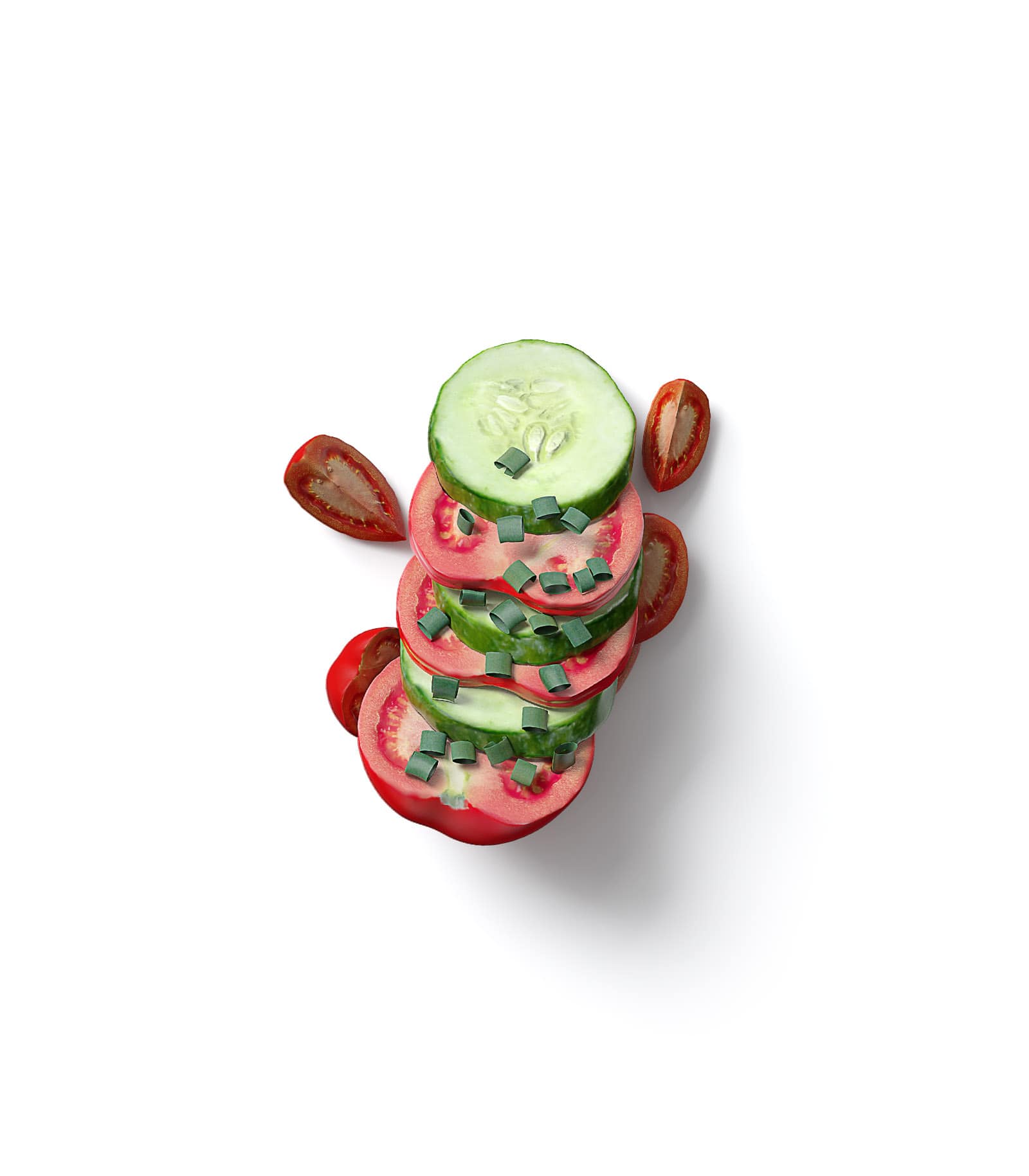 Mockup slicing cucumber tomato top Mockup Slicing Cucumber Tomato Top