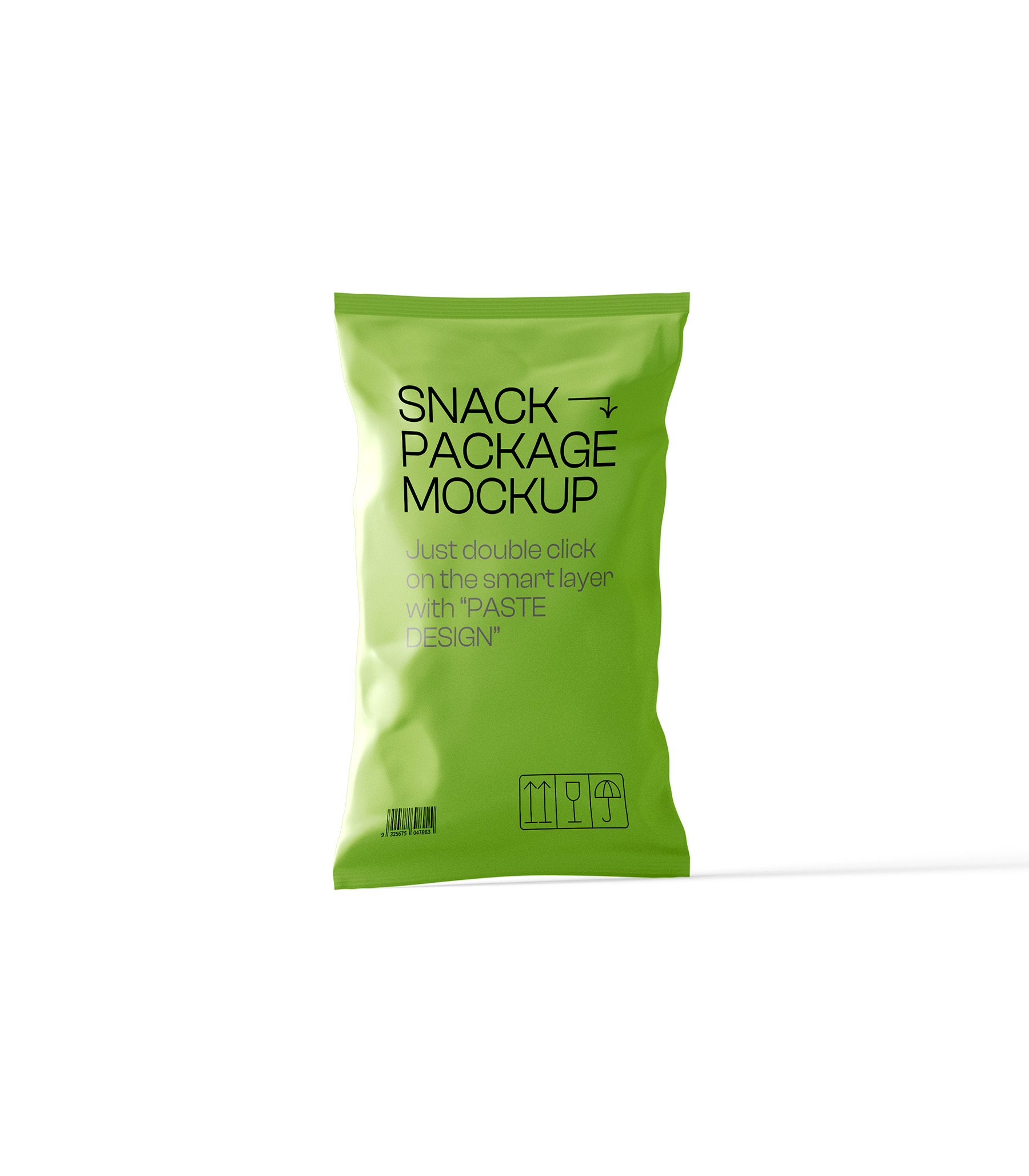 Mockup snack package v2 front view Mockup Snack Package V2 Front View