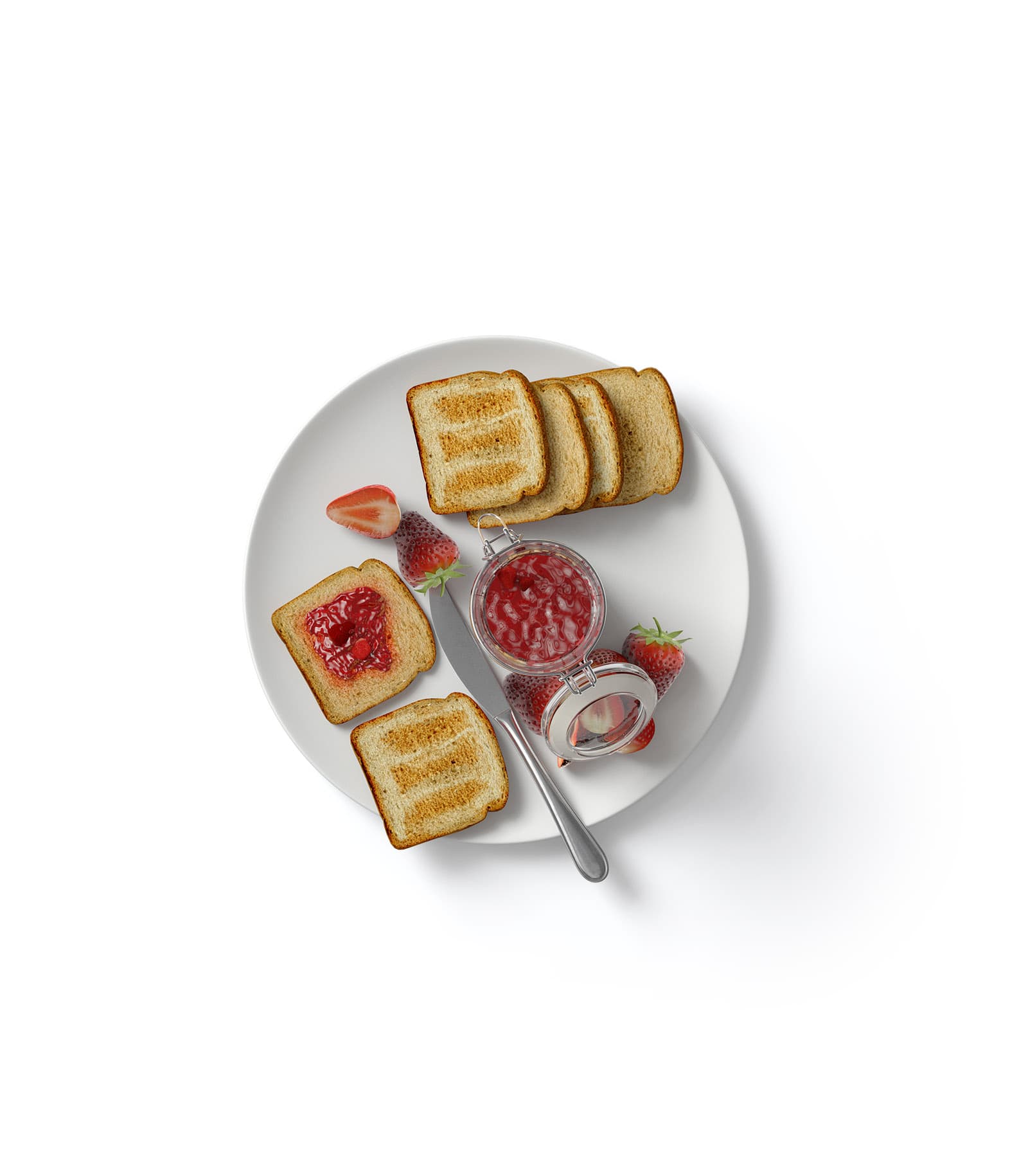 Mockup strawberry jam bread top Mockup Strawberry Jam Bread Top
