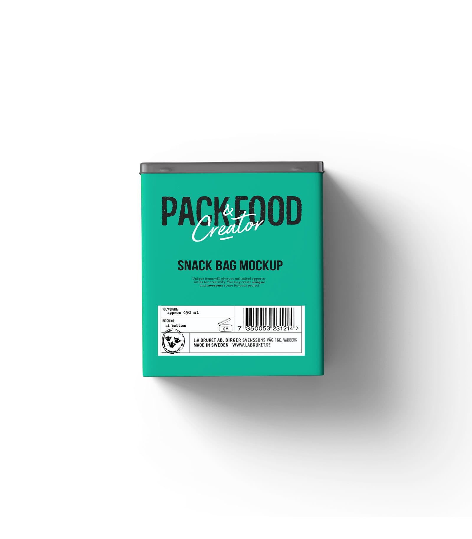 Mockup tin can top Mockup Tin Can Top
