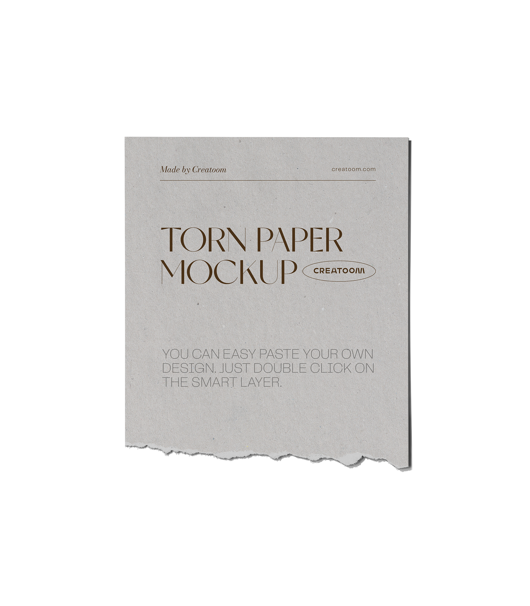 Mockup torn paper v1 front view Mockup Torn Paper V1 Front View